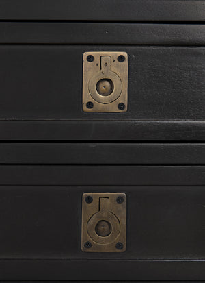 Charles Chest in Pale Mahogany with Brass Handles