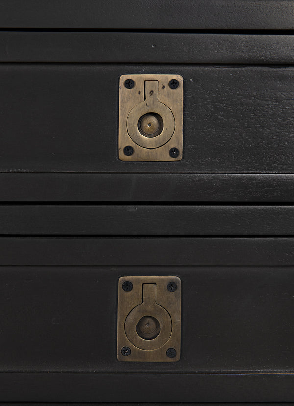Charles Chest in Pale Mahogany with Brass Handles