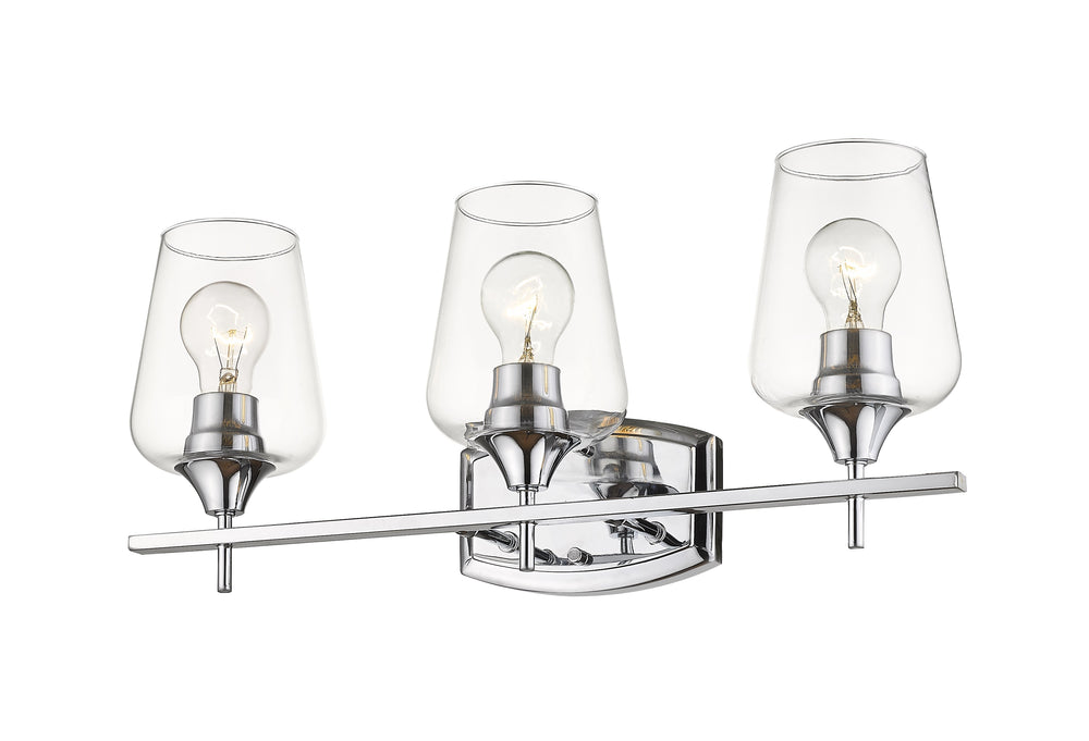 Joliet 3 Light Vanity in Chrome Finish