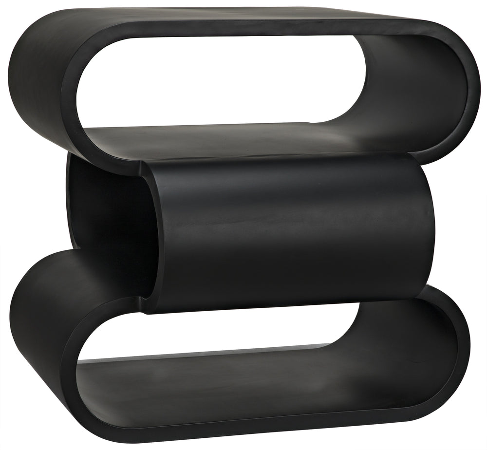 Nada Side Table, Black Steel