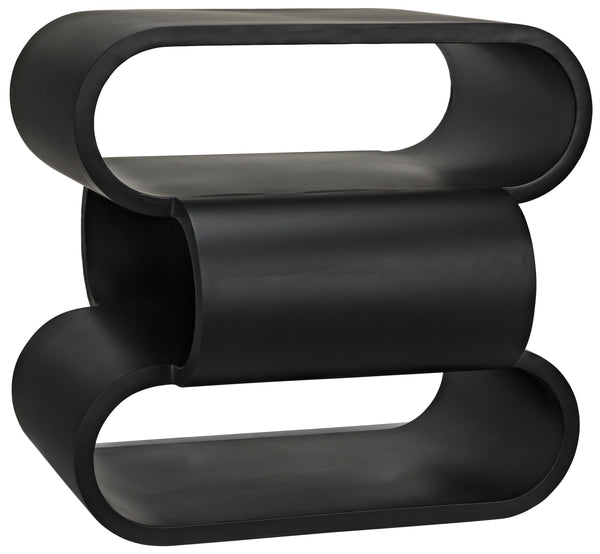 Nada Side Table, Black Steel