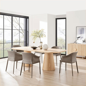 Briston KD 90.5" Dining Table, Natural 