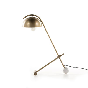 Becker Table Lamp In Charcoal & White Mrbl