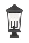 Beacon 3 Light Outdoor Pier Mounted Fixture in Oil Rubbed Bronze Finish