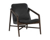 CINELLI LOUNGE CHAIR - DISTRESSED BROWN - BRENTWOOD CHARCOAL LEATHER