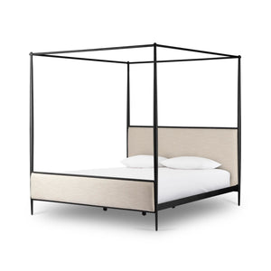 Xander Canopy Queen Bed - Savoy Parchment