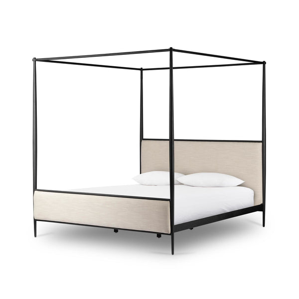 Xander Canopy Queen Bed - Savoy Parchment