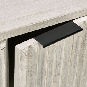 Flint Solid Wood Cabinet in Coastal White