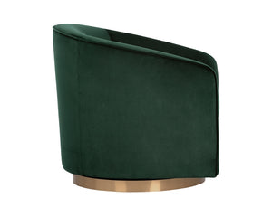 Hazel Swivel Chair - Deep Green Sky