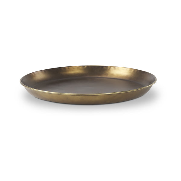 Eagan 24.0L x 24.0W x 2.0H Brass Aluminium Tray Large