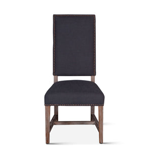 Darcy Dining Chair Dark Grey Linen Driftwood Finish