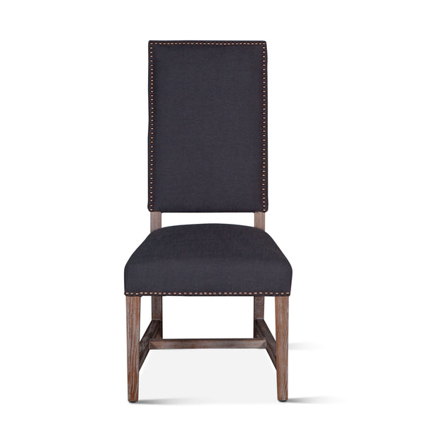 Darcy Dining Chair Dark Grey Linen Driftwood Finish