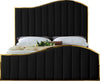 Ethel Queen Bed In Black Velvet