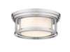 Willow 2 Light Flush Mount in Brushed Nickel Finish
