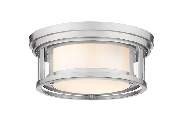 Willow 2 Light Flush Mount in Brushed Nickel Finish