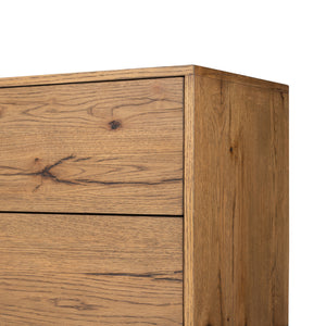 Fisher Media Console in Rustic Amber Oak