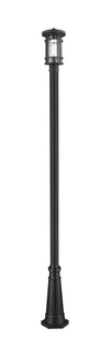 Jordan 1 Light Outdoor Post Mounted Fixture in Black Finish