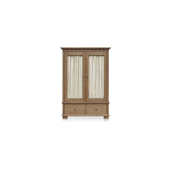 Moe's Lillian Tall Cabinet Brown with Glass Doors