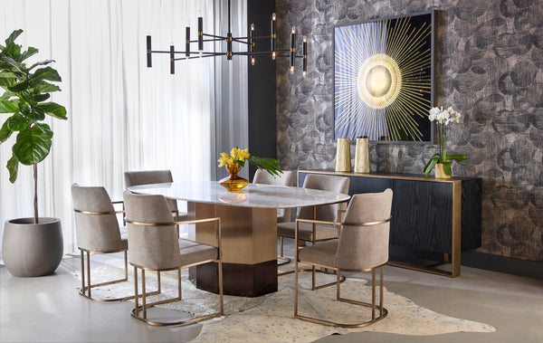 DALTON SIDEBOARD - ANTIQUE BRASS - BLACK