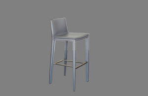 Tiffany bar stool grey bonded leather