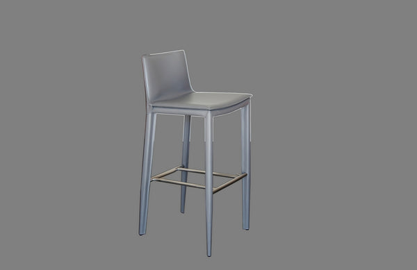 Tiffany bar stool grey bonded leather