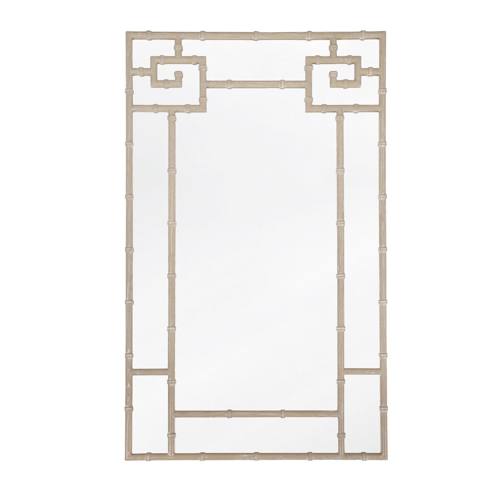 BAMBOO DETAIL MIRROR IN LIGHT CERUSED OAK