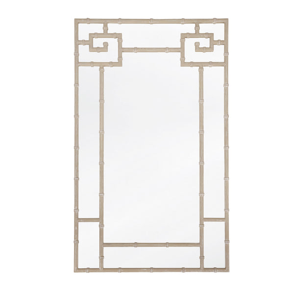 BAMBOO DETAIL MIRROR IN LIGHT CERUSED OAK