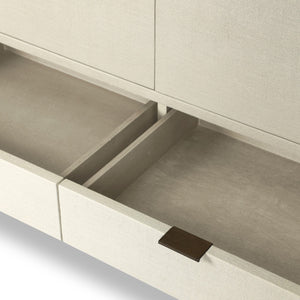 Cressida Bar Cabinet - Ivory Painted Linen