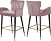 Alonzo Stool In Pink Velvet