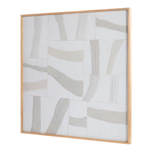 Moe's Configured Framed Multicolor Painting