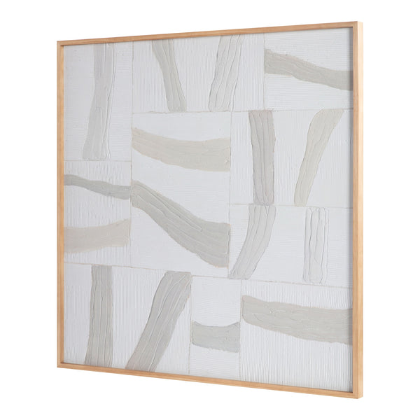 Moe's Configured Framed Multicolor Painting