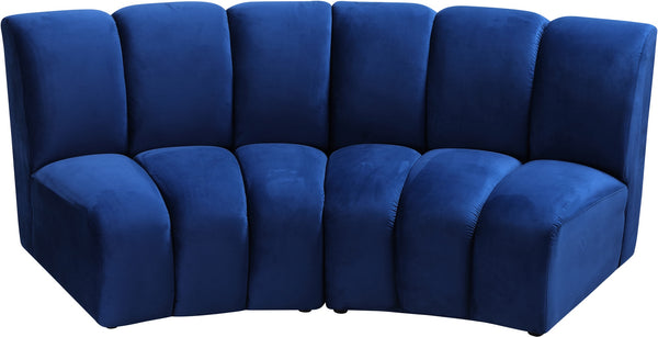 Lynda 2pc. Modular Sectional In Navy Velvet