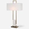 Column White Marble Table Lamp