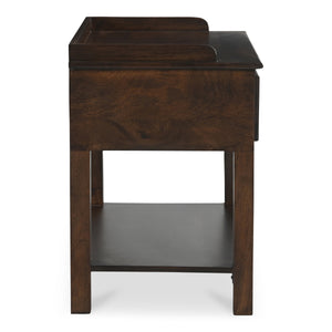 Maeve Nightstand in Dark Brown Mango Wood