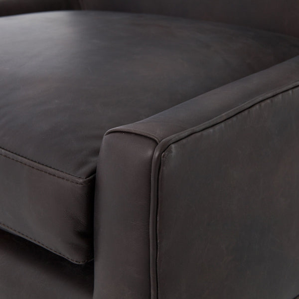 MARLOW WING CHAIR-VINTAGE BLACK