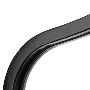 Aurora Wavy Iron Wall Mirror, Black