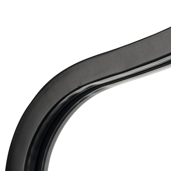 Aurora Wavy Iron Wall Mirror, Black