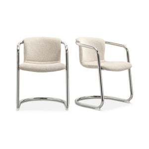 Freeman Chrome Frame Dining Chair Set of Two