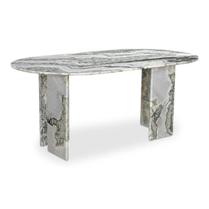 Celia Oval Dining Table in Green Onyx Marble