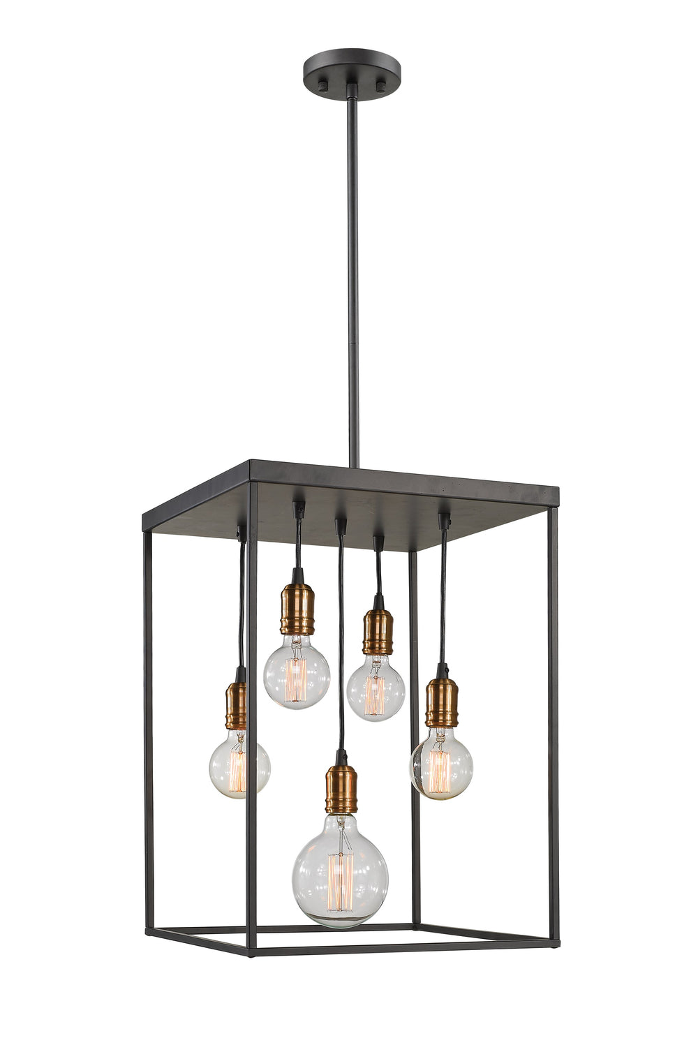 Troubadour  5 Light Pendant in Bronze Finish
