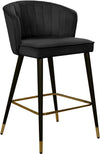 Maxine Stool In Black Velvet
