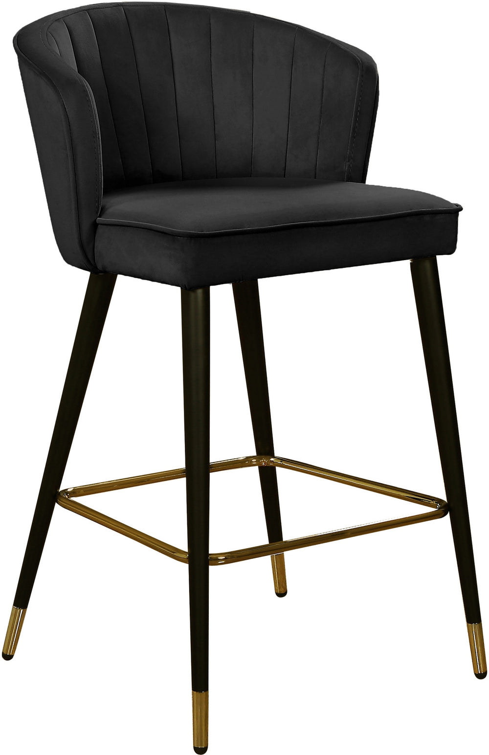 Maxine Stool In Black Velvet