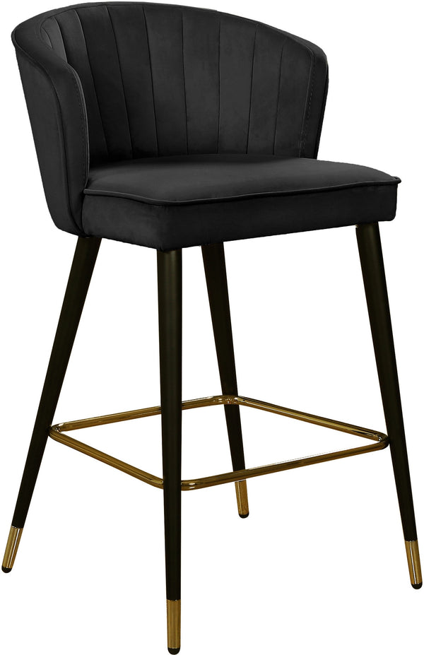 Maxine Stool In Black Velvet