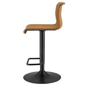 Jayden Low Back Gaslift Bar Stool In Vintage Cedar