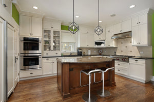 Euclid 1 Light Mini Pendant in Chrome + Matte Black Finish
