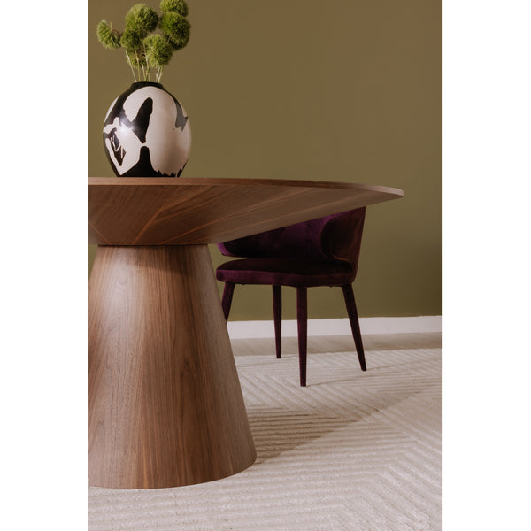 Moe's Otago Round Dining Table 54" Walnut Brown
