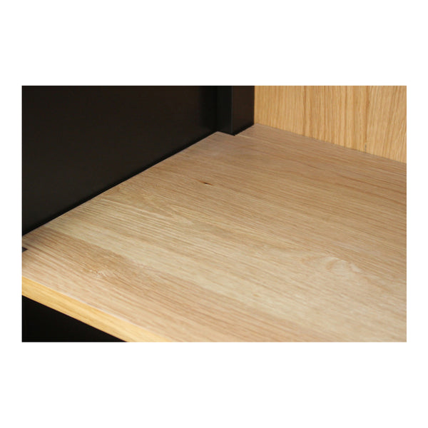 Moe's Hannah Cabinet Black with Glass Inserts