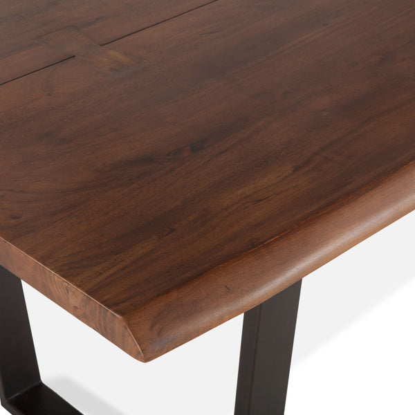Loft 72-Inch Acacia Wood Dining Table in Dark Walnut Finish