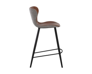 ARABELLA COUNTER STOOL - BRAVO COGNAC / NOVEMBER GREY