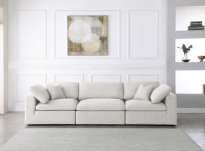 Carmen Cloud Modular Sofa In Cream Linen Fabric